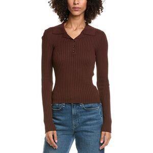 Hl Affair Womens Polo Sweater, Brown